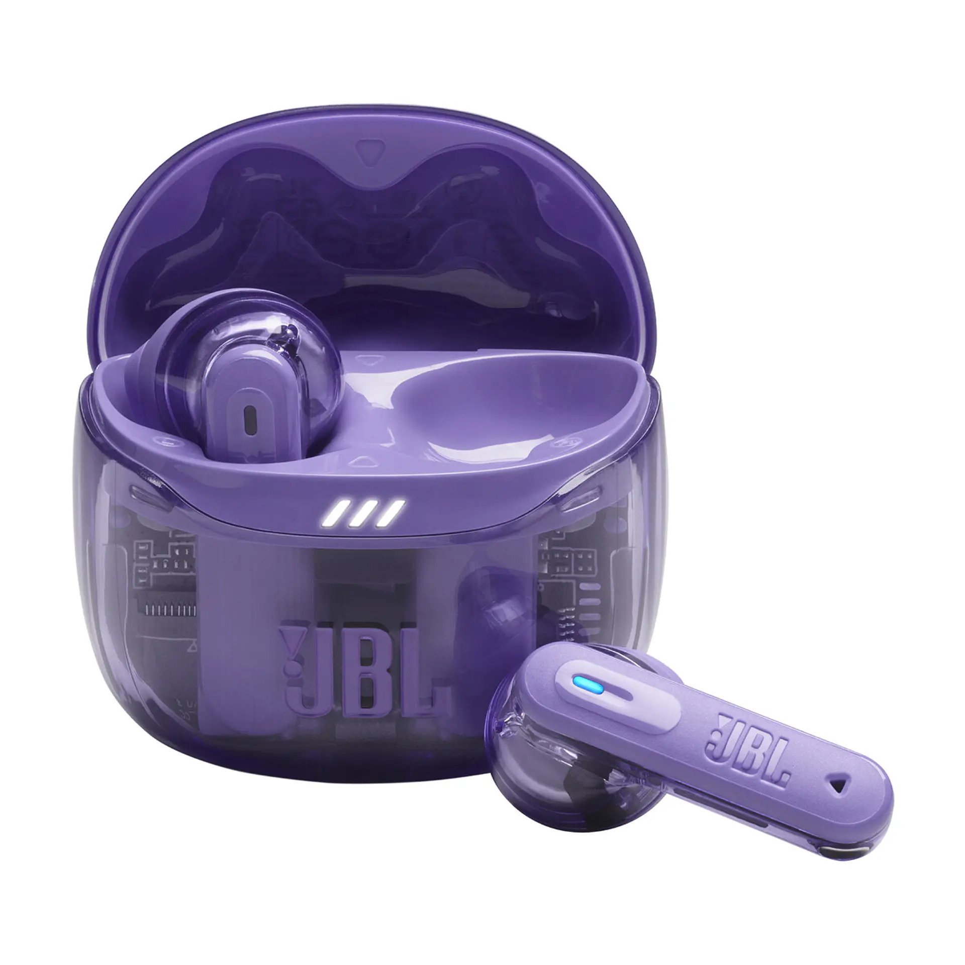 Audífonos TWS ANC JBL Tune Flex 2 Ghost Edition por mayor - Morado translúcido 1
