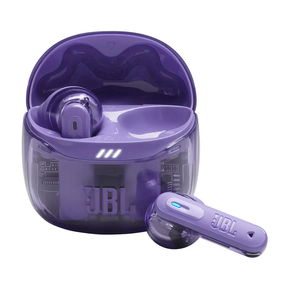 Audífonos TWS ANC JBL Tune Flex 2 Ghost Edition por mayor - Morado translúcido 1