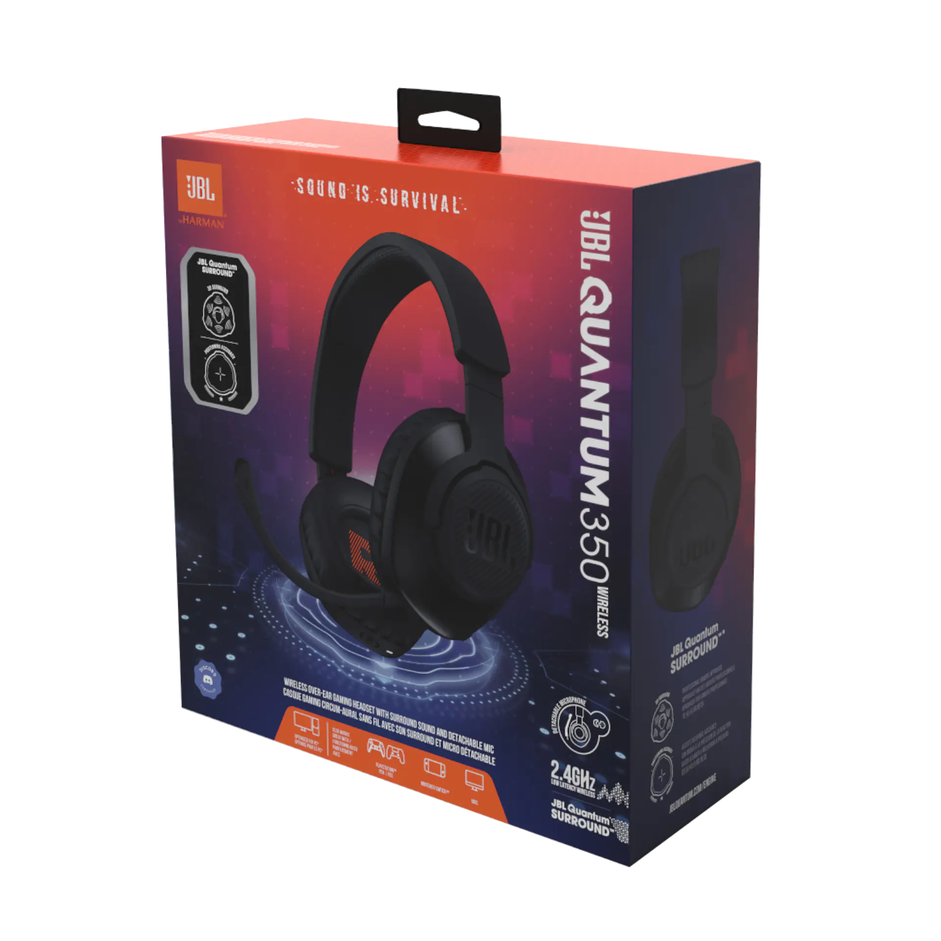 Audífonos gamer inalámbricos JBL Quantum 350 Wireless por mayor - Negro 5
