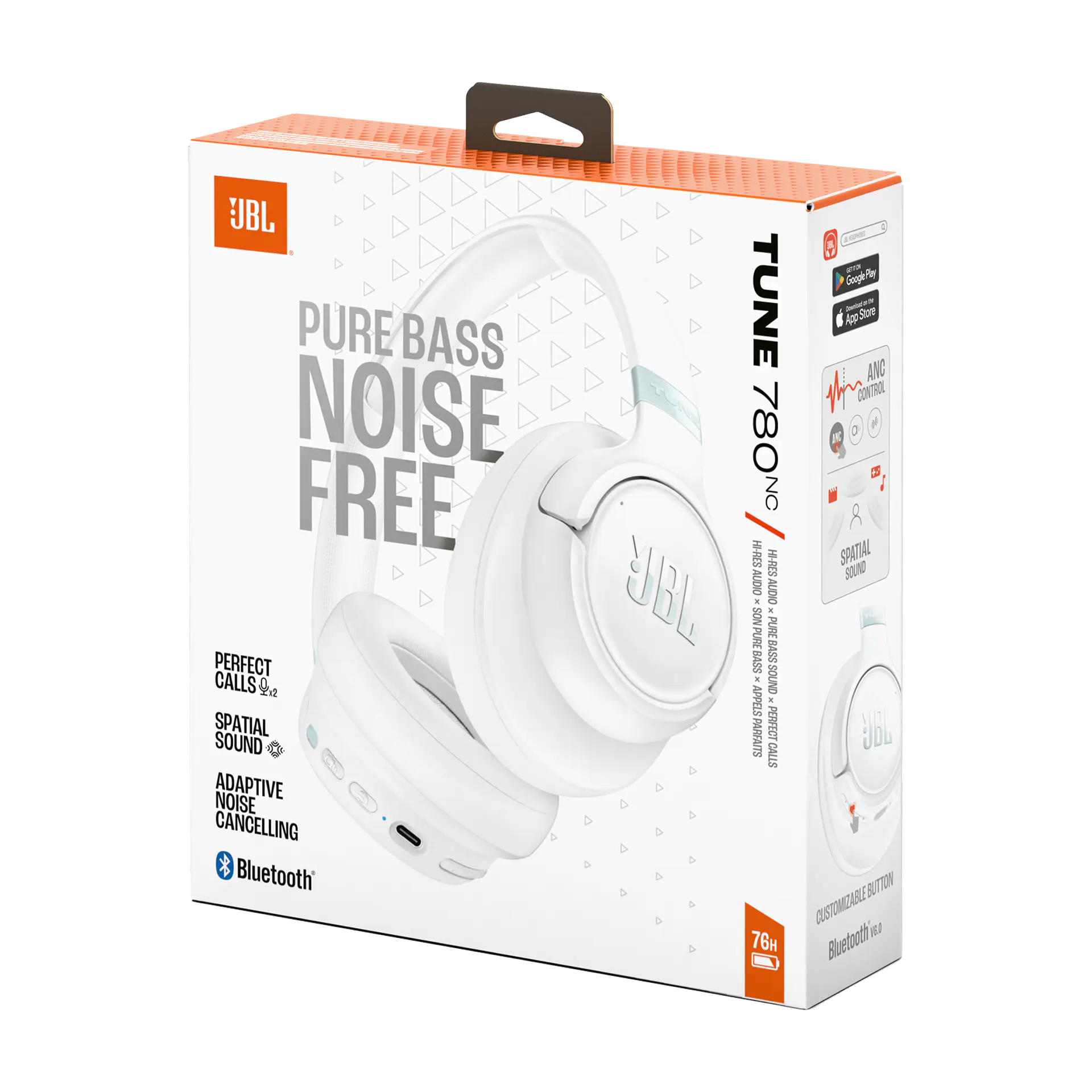 Audífonos Bluetooth ANC JBL Tune 780NC por mayor - Blanco 5
