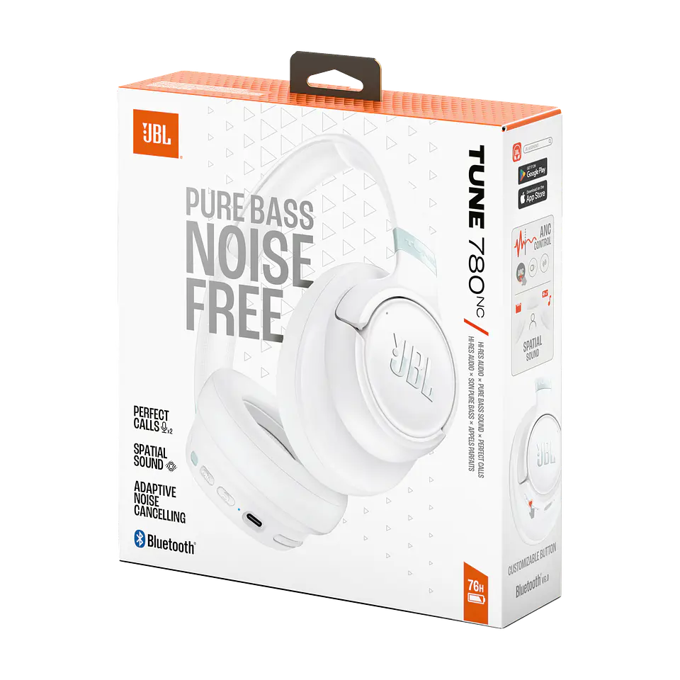 Audífonos Bluetooth ANC JBL Tune 780NC por mayor - Blanco 5