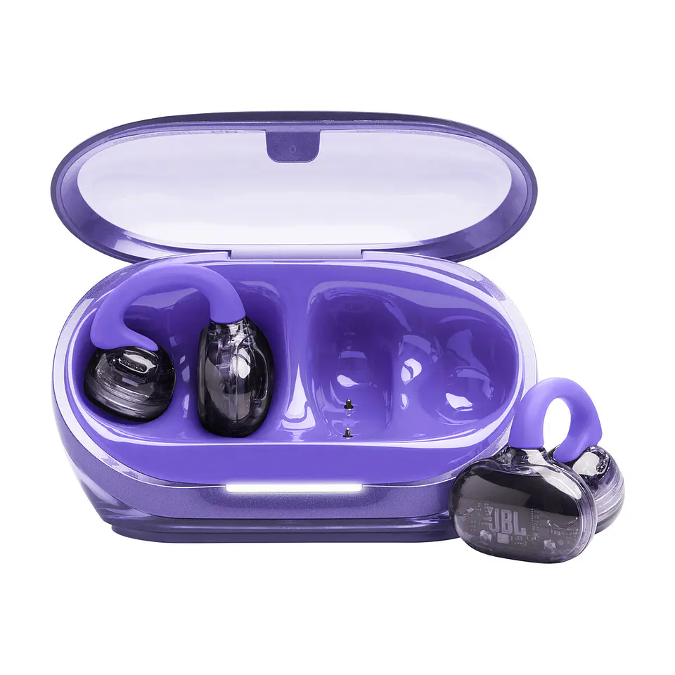 Audífonos abiertos TWS JBL Soundgear Clips por mayor - Morado 1