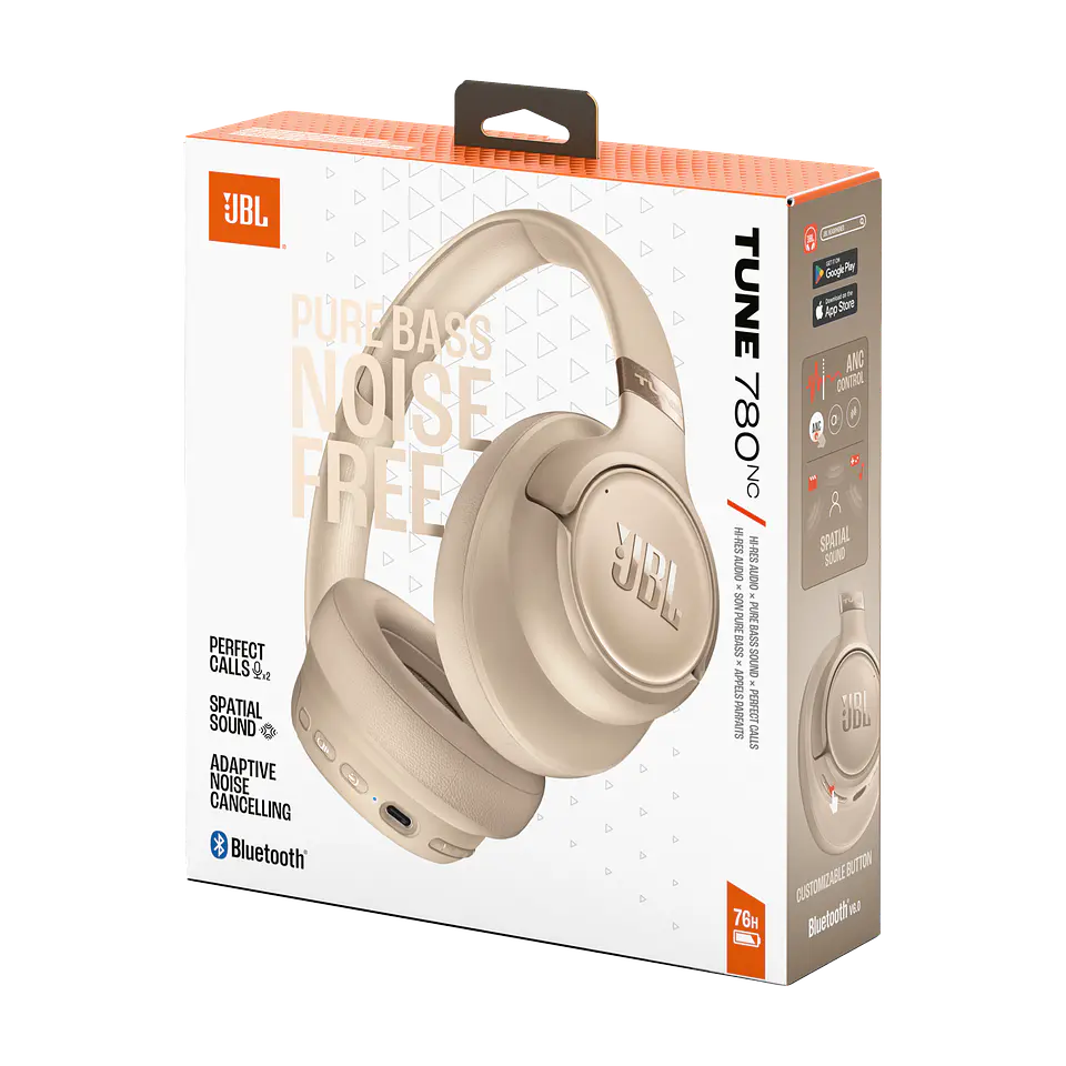 Audífonos Bluetooth ANC JBL Tune 780NC por mayor - Beige 5
