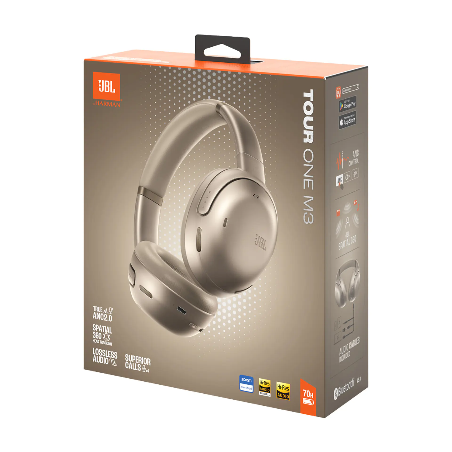 Audífonos Bluetooth ANC JBL Tour One M3 por mayor - Mocha 5