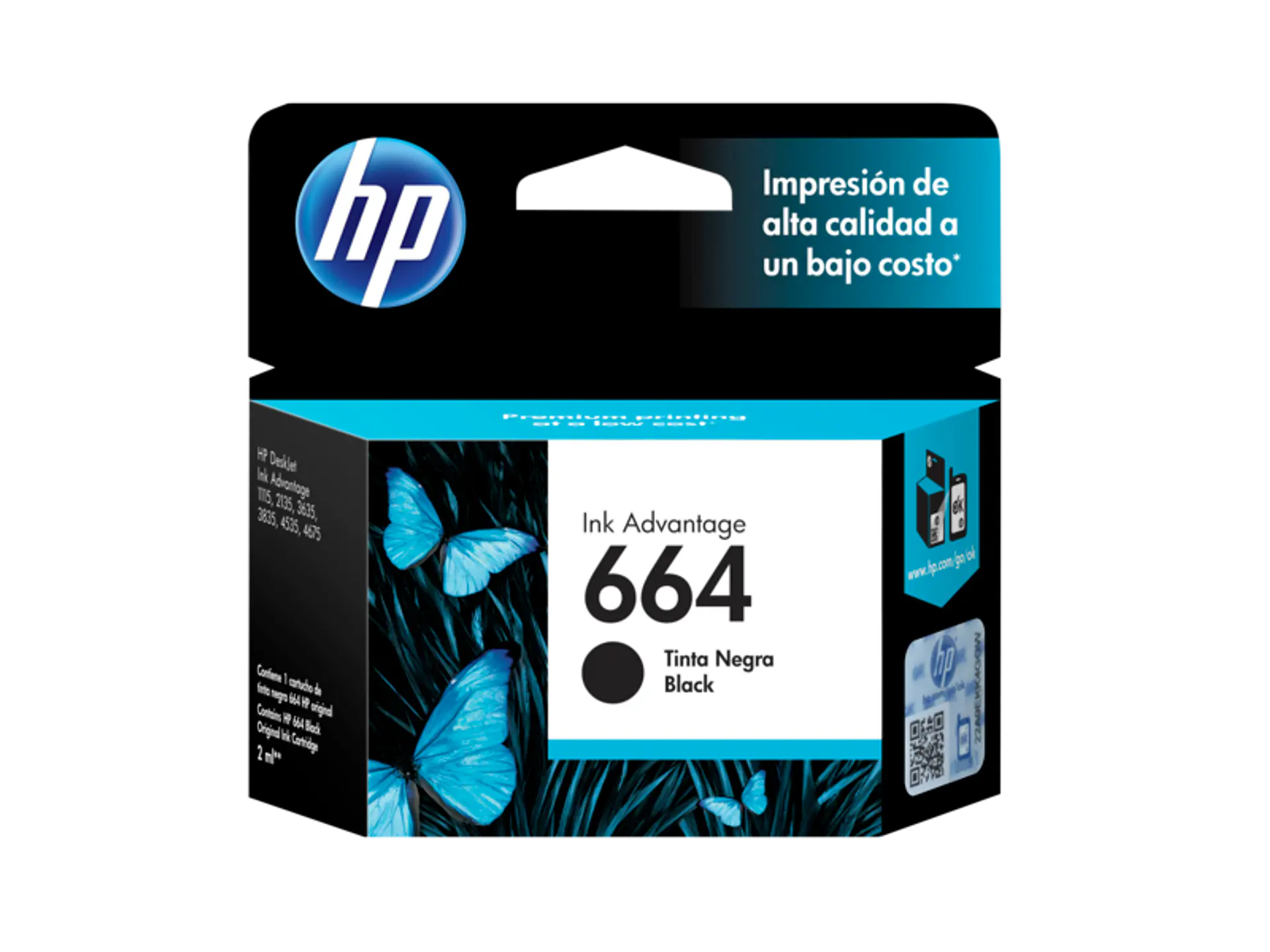 Cartucho de tinta original HP 664 F6V29AL por mayor - Negro 1