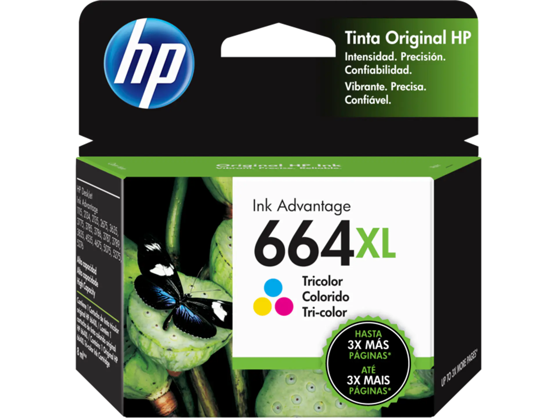 Cartucho de tinta original HP 664XL F6V30AL por mayor - Tricolor 1