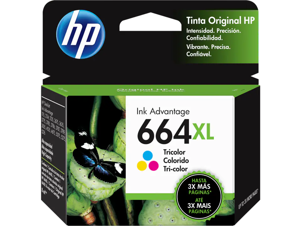 Cartucho de tinta original HP 664XL F6V30AL por mayor - Tricolor 1