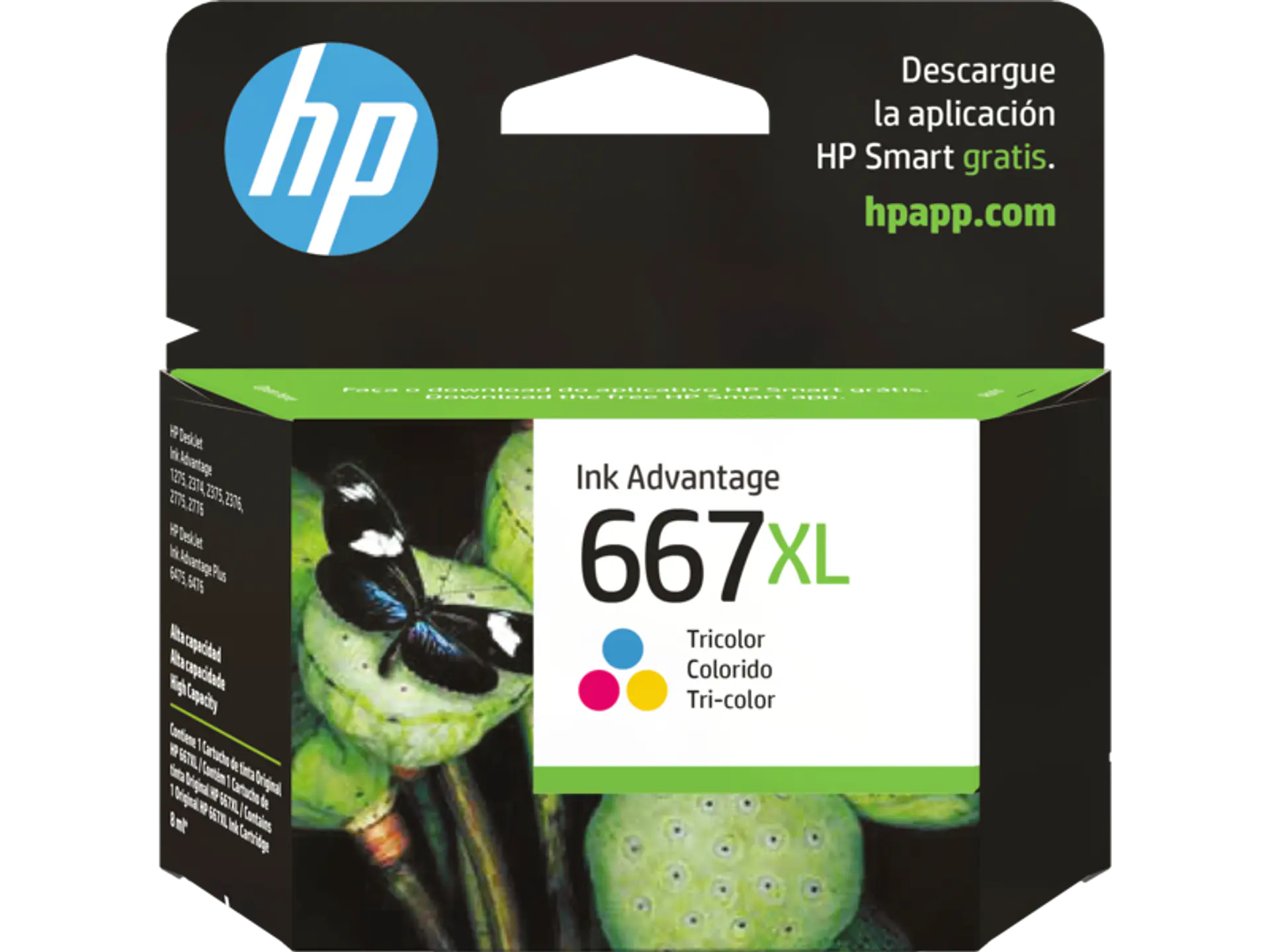 Cartucho de tinta original HP 667XL 3YM80AL por mayor - Tricolor 1