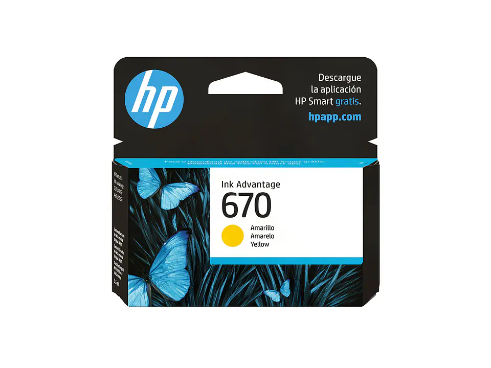 Cartucho de tinta original HP 670 CZ116AL por mayor - Amarillo 1
