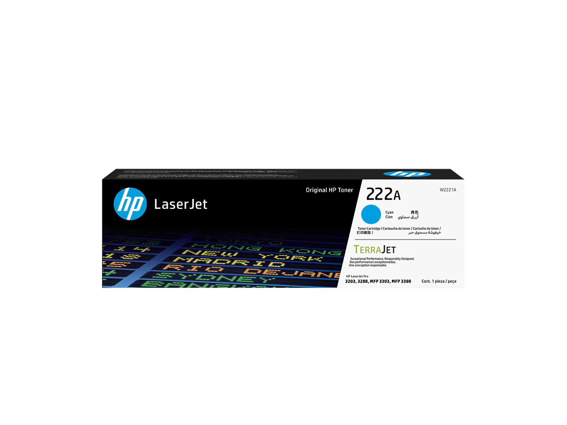 Tóner original HP 222A W2221A por mayor - Cian 1