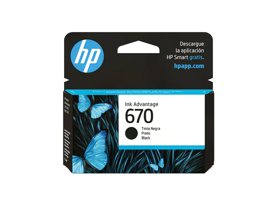 Cartucho de tinta original HP 670 CZ113AL por mayor - Negro 1