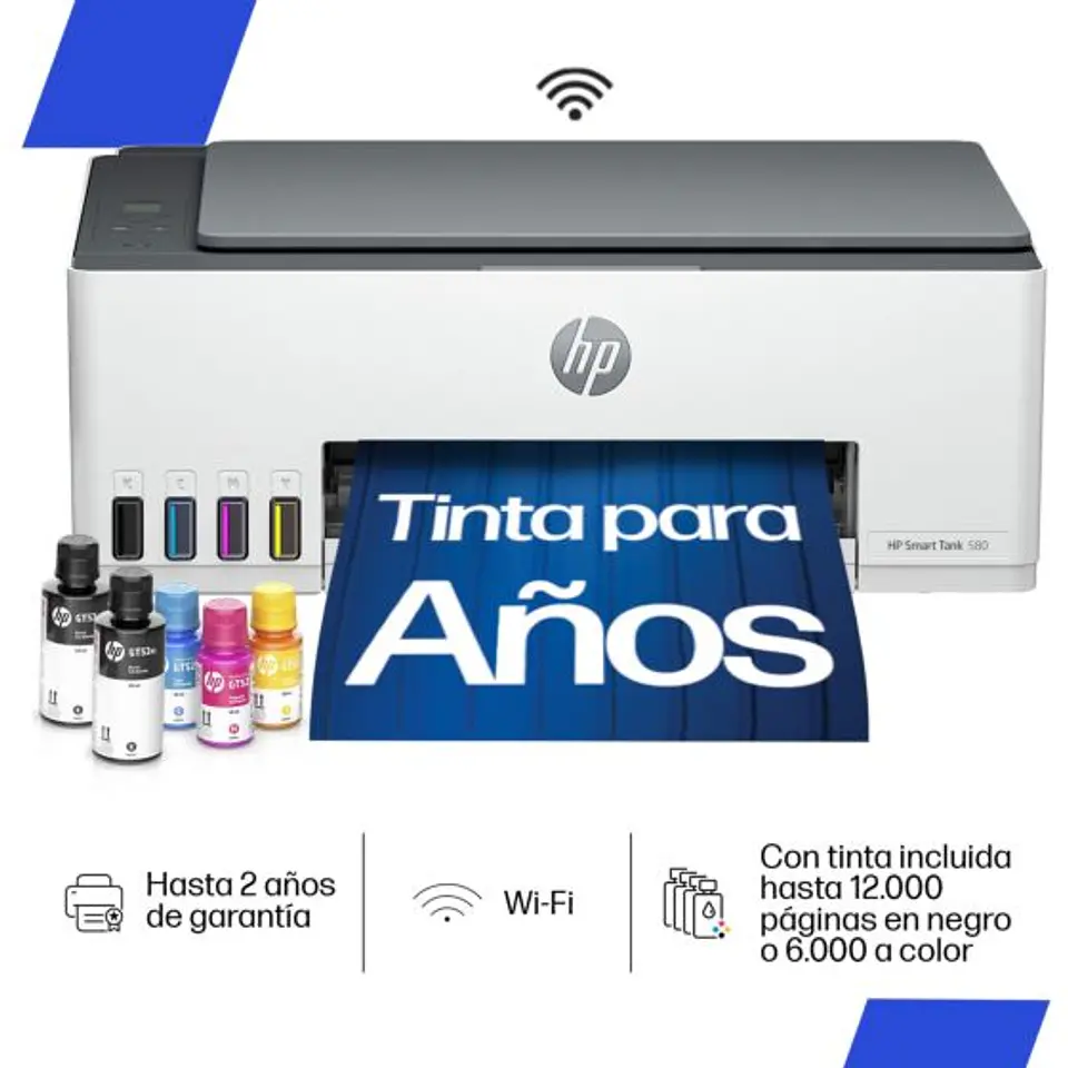 Impresora multifuncional HP Smart Tank 580 1F3Y2A por mayor 1