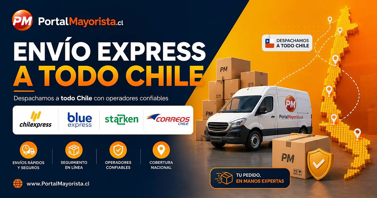 Envío express a todo Chile con Chilexpress, Blue Express, Starken y Correos Chile | Portal Mayorista