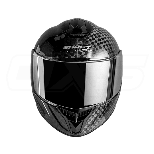 Casco moto Shaft pro 620 fibra de carbono integral solid 12k n.b sm