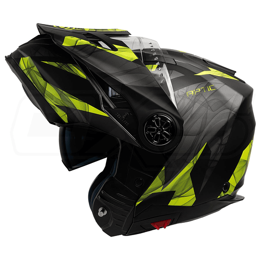  Casco moto Faseed 909 dual abatible con sun visor artic amarillo