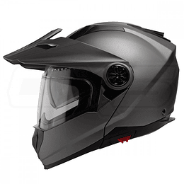 Casco moto Faseed 909 dual abatible con sun visor titanio opaco