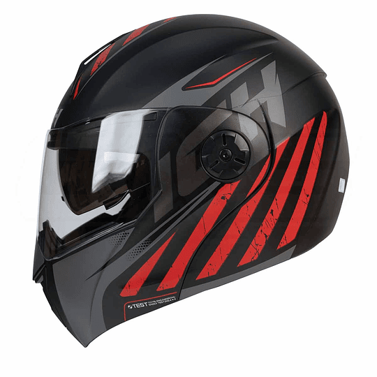 Casco moto ich 3110 abatible tapered gr con sun visor certificación dot