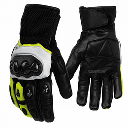 Guantes para moto armad gear aero mesh cuero largos sport