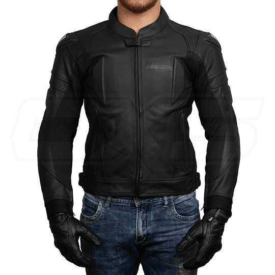  Chaqueta Para Moto Armad Gear Track Cuero Joroba