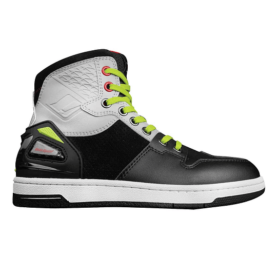 Botas para moto ones again ms07 urban reforzadas tipo zapatilla negamarillo