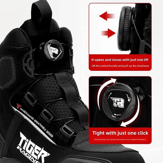 Botas Para Moto tiger racing r1 con caña urbanas
