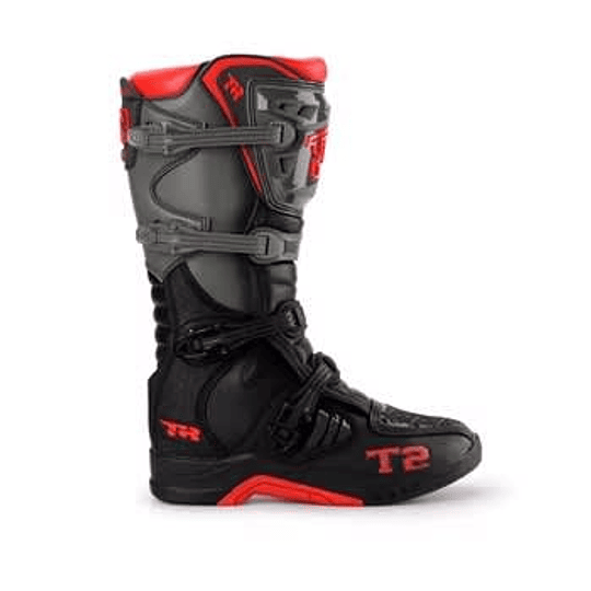 Botas para moto tiger racing t2 ngrojo fluor motocross enduro