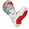 Botas para moto tiger racing tr-t3 blanco  rojo motocross enduro