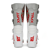 Botas para moto tiger racing tr-t3 blanco  rojo motocross enduro