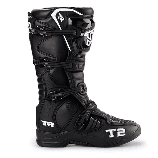 Botas para moto tiger racing t2 negro motocross enduro