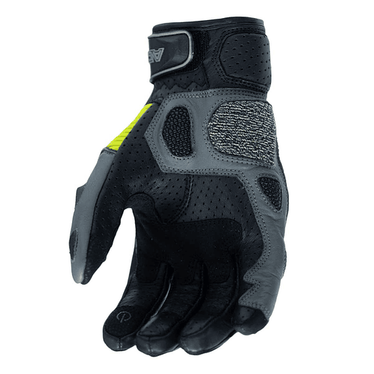Guantes para moto armad gear strong cuero panel touch manga media