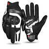Guantes para moto ones again mg30 negro blanco con protecciones touch