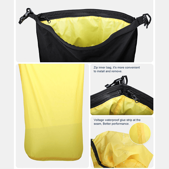 Bolso impermeable para moto rhinowalk mt21620 20 litros multi uso