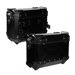 Maletas laterales para moto 4rs v39 v2 aluminio black 72 litros universal desmontables