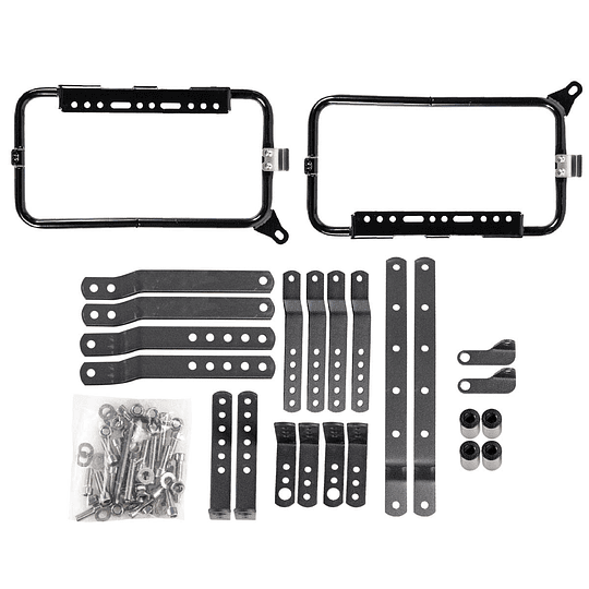 Maletas laterales para moto 4rs v39 v2 aluminio black 72 litros universal desmontables