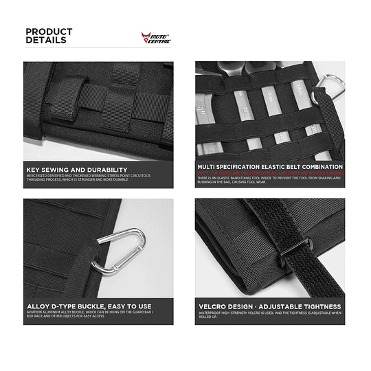 Bolso porta herramientas motocentric portatil para moto