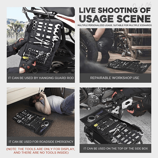 Bolso porta herramientas motocentric portatil para moto