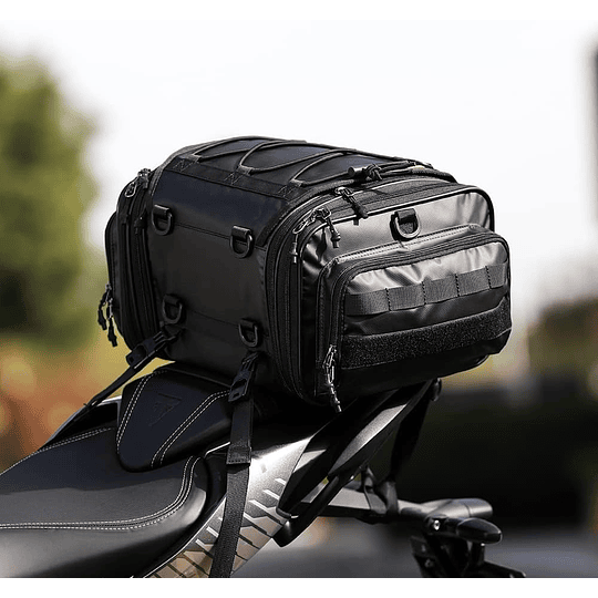 Bolso de cola para moto Rhinowalk MT4026 expandible de 19 a 26 litros impermeable