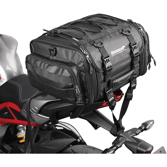 Bolso de cola para moto Rhinowalk MT4026 expandible de 19 a 26 litros impermeable