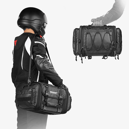Bolso de cola para moto Rhinowalk MT4026 expandible de 19 a 26 litros impermeable