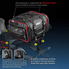 Bolso de cola para moto Rhinowalk MT4026 expandible de 19 a 26 litros impermeable