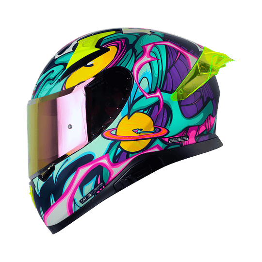 Casco moto shaft pro 612dv the abisal az mr integral con sun visor (VSV)