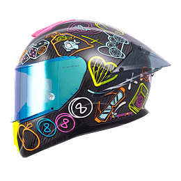 Casco moto Shaft pro 620c evo carbon 888 AGUDELO edición limitada (VSV)