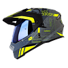 Casco moto hro mx-330dv space race gr.os am.n multiproposito