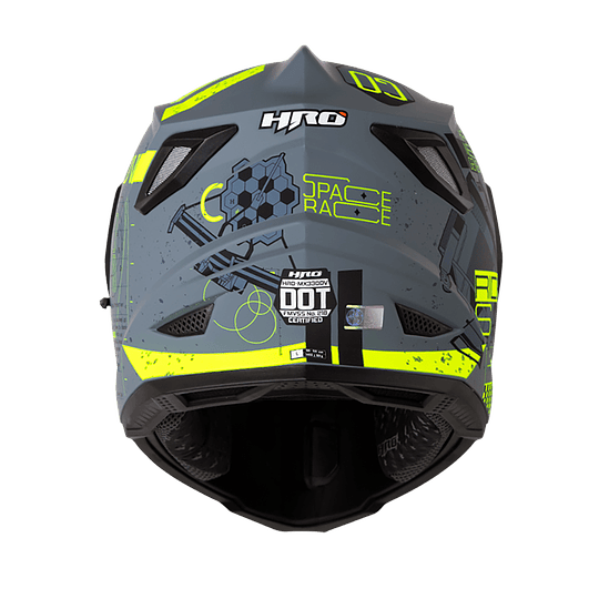 Casco moto hro mx-330dv space race gr.os am.n multiproposito