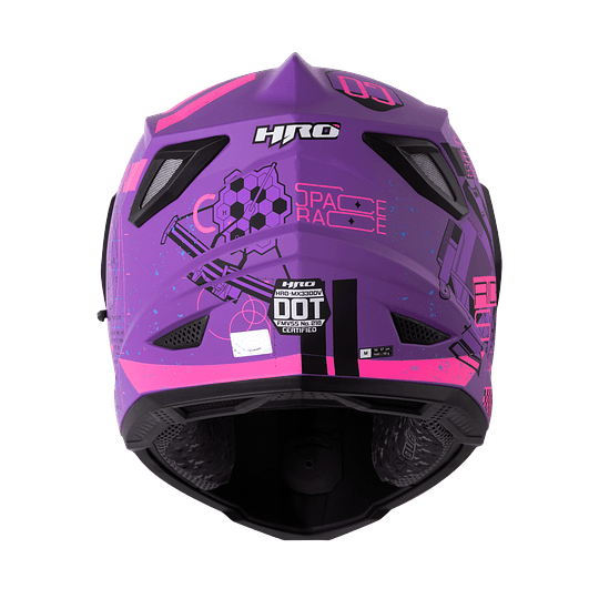 Casco moto hro mx-330dv space race mr fc multiproposito