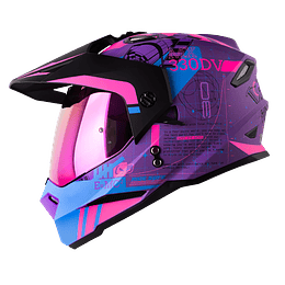Casco moto hro mx-330dv space race mr fc multiproposito
