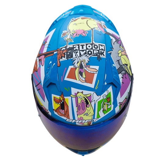 CASCO MOTO SHAFT 526SP EVO COW AND CHICKEN INTEGRAL CARTOON NETWORK