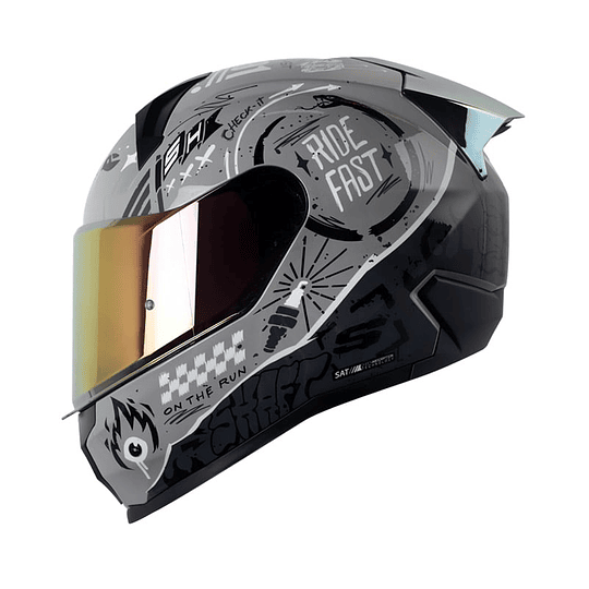 Casco moto shaft 560 evo motion v2 gr brillo ng integral