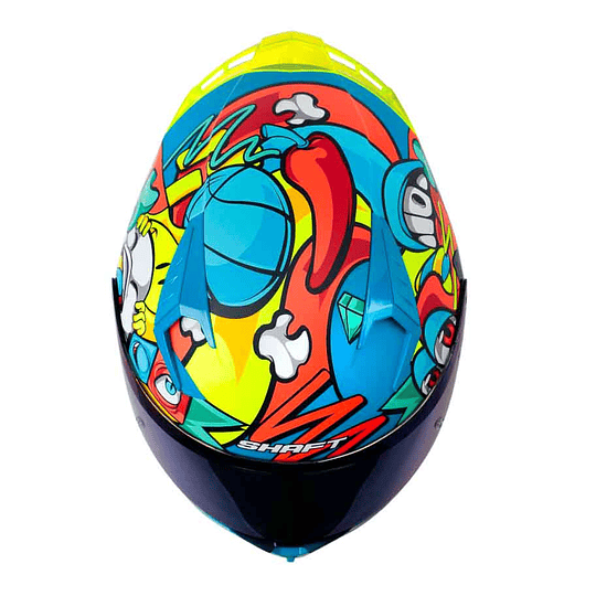 CASCO MOTO SHAFT 526SP EVO WEIRD AZUL INTEGRAL