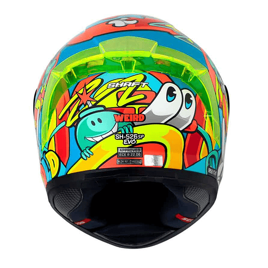 CASCO MOTO SHAFT 526SP EVO WEIRD AZUL INTEGRAL